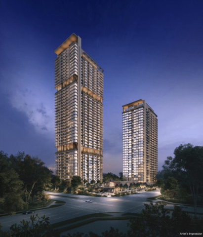 One Marina Gardens Night View